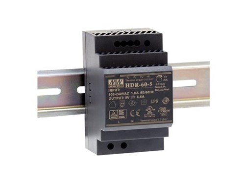 VOEDING - 1 UITGANG - 60 W - DIN-RAILMONTAGE - 24 V 2.5 A