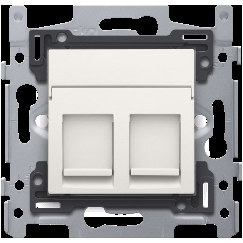 2 RJ45-aansluitingen STP Cat. 6A, klaar voor PoE++, vlakke u