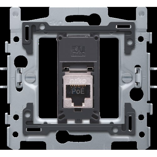 1 RJ45-aansluiting STP Cat. 6, klaar voor PoE++, vlakke uitv