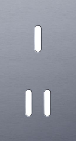 Tweevoudige afdekplaat, verticaal 71 mm centerafstand, voor