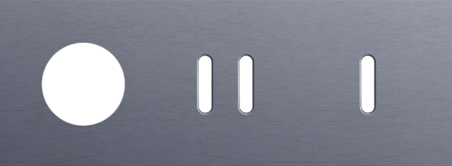 Drievoudige afdekplaat, horizontaal 71 mm centerafstand,voor