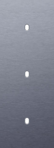 Drievoudige afdekplaat, verticaal 71 mm centerafstand, voor