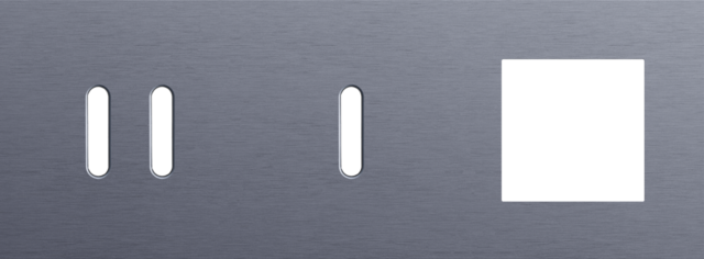 Drievoudige afdekplaat, horizontaal 71 mm centerafstand,voor