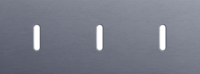 Drievoudige afdekplaat, horizontaal 71 mm centerafstand,voor