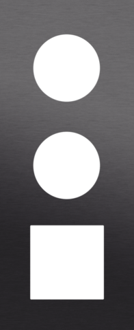 Drievoudige afdekplaat, verticaal 60 mm centerafstand, voor