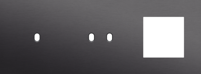 Drievoudige afdekplaat, horizontaal 71 mm centerafstand,voor