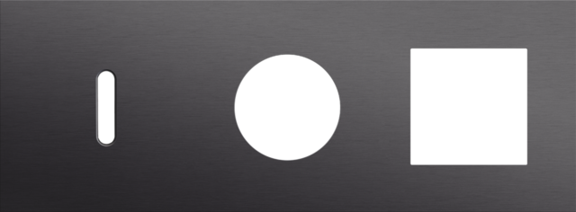 Drievoudige afdekplaat, horizontaal 71 mm centerafstand,voor