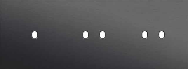 Drievoudige afdekplaat, horizontaal 71 mm centerafstand,voor