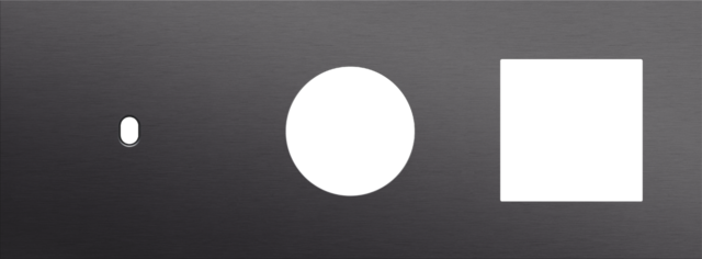 Drievoudige afdekplaat, horizontaal 71 mm centerafstand,voor