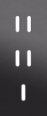 Drievoudige afdekplaat, verticaal 60 mm centerafstand, voor