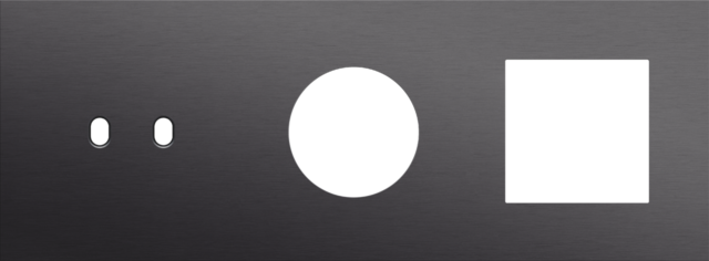 Drievoudige afdekplaat, horizontaal 71 mm centerafstand,voor