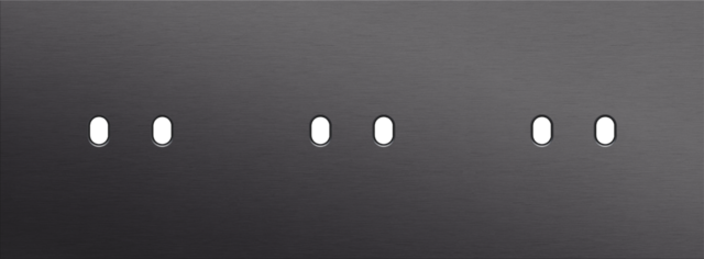 Drievoudige afdekplaat, horizontaal 71 mm centerafstand, voo