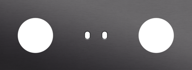 Drievoudige afdekplaat, horizontaal 71 mm centerafstand,voor