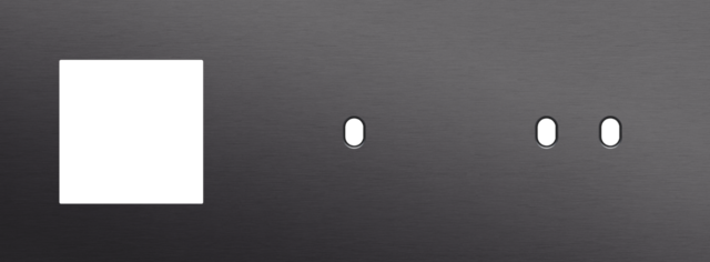 Drievoudige afdekplaat, horizontaal 71 mm centerafstand,voor