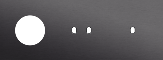 Drievoudige afdekplaat, horizontaal 71 mm centerafstand,voor