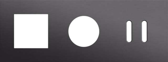 Drievoudige afdekplaat, horizontaal 71 mm centerafstand,voor