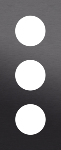 Drievoudige afdekplaat, 60 mm centerafstand, voor drie stopc