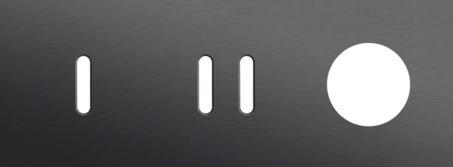 Drievoudige afdekplaat, horizontaal 71 mm centerafstand,voor