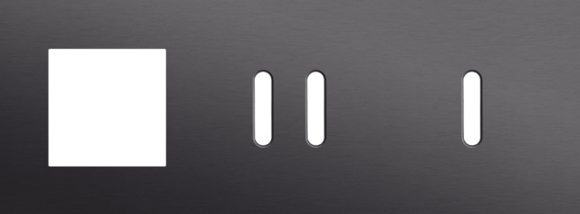 Drievoudige afdekplaat, horizontaal 71 mm centerafstand,voor