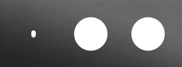 Drievoudige afdekplaat, horizontaal 71 mm centerafstand, voo