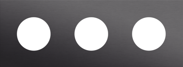 Drievoudige afdekplaat, 71 mm centerafstand, voor drie stopc