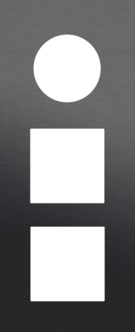 Drievoudige afdekplaat, verticaal 60 mm centerafstand, voor