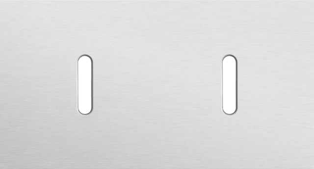 Tweevoudige afdekplaat, horizontaal 71 mm centerafstand, voo