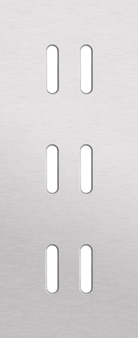 Drievoudige afdekplaat, verticaal 60 mm centerafstand, voor