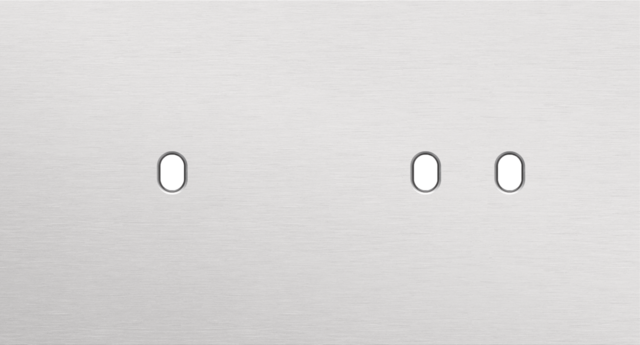 Tweevoudige afdekplaat, horizontaal 71 mm centerafstand, voo