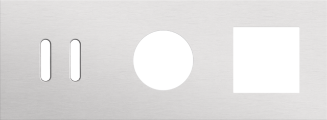 Drievoudige afdekplaat, horizontaal 71 mm centerafstand,voor