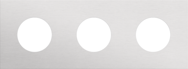 Drievoudige afdekplaat, 71 mm centerafstand, voor drie stopc
