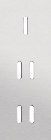 Drievoudige afdekplaat, verticaal 71 mm centerafstand, voor