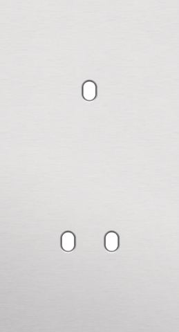 Tweevoudige afdekplaat, verticaal 71 mm centerafstand, voor