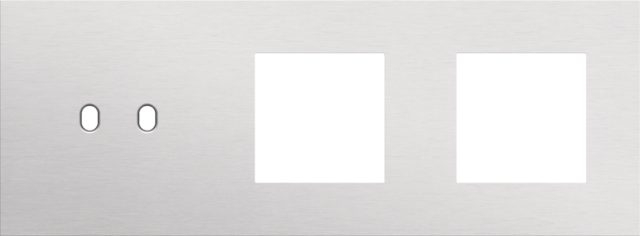 Drievoudige afdekplaat, horizontaal 71 mm centerafstand,voor