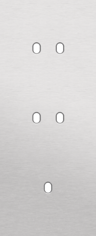 Drievoudige afdekplaat, verticaal 60 mm centerafstand, voor