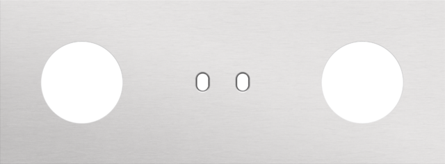 Drievoudige afdekplaat, horizontaal 71 mm centerafstand,voor