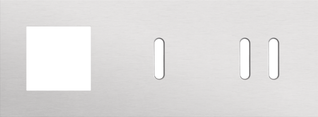 Drievoudige afdekplaat, horizontaal 71 mm centerafstand,voor