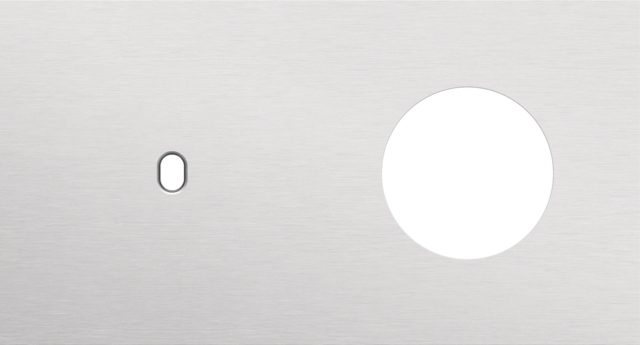 Tweevoudige afdekplaat, horizontaal 71 mm centerafstand, voo