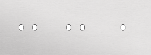 Drievoudige afdekplaat, horizontaal 71 mm centerafstand,voor