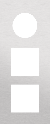 Drievoudige afdekplaat, verticaal 60 mm centerafstand, voor