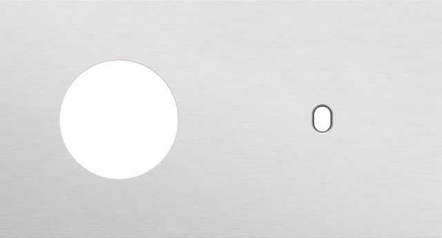 Tweevoudige afdekplaat, horizontaal 71 mm centerafstand, voo