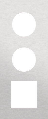 Drievoudige afdekplaat, verticaal 60 mm centerafstand, voor