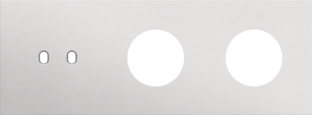 Drievoudige afdekplaat, horizontaal 71 mm centerafstand, voo