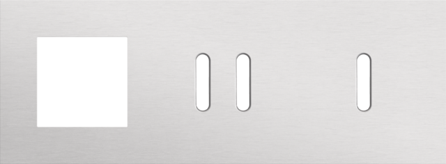 Drievoudige afdekplaat, horizontaal 71 mm centerafstand,voor