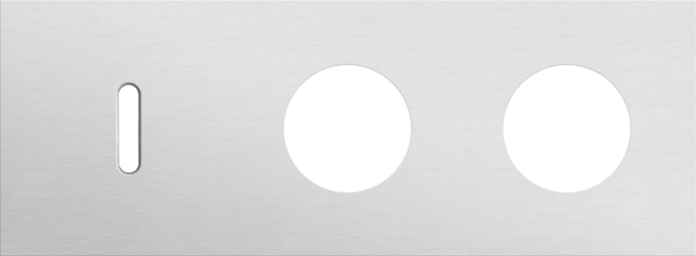 Drievoudige afdekplaat, horizontaal 71 mm centerafstand, voo