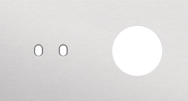 Tweevoudige afdekplaat, horizontaal 71 mm centerafstand, voo