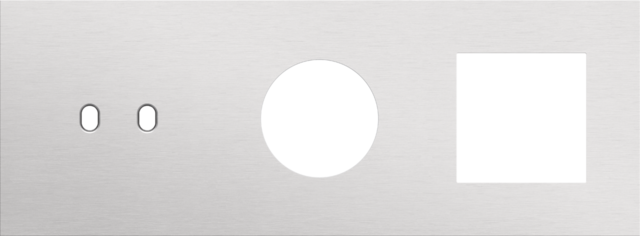 Drievoudige afdekplaat, horizontaal 71 mm centerafstand,voor