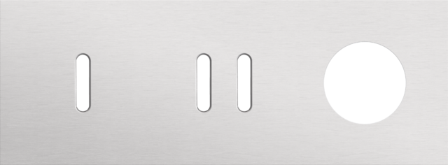 Drievoudige afdekplaat, horizontaal 71 mm centerafstand,voor