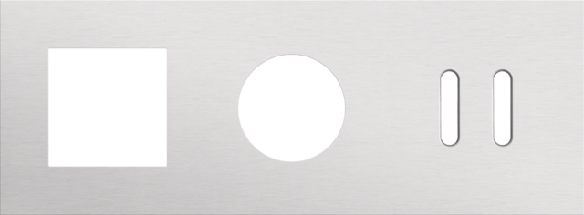 Drievoudige afdekplaat, horizontaal 71 mm centerafstand,voor