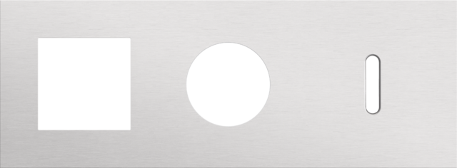 Drievoudige afdekplaat, horizontaal 71 mm centerafstand,voor